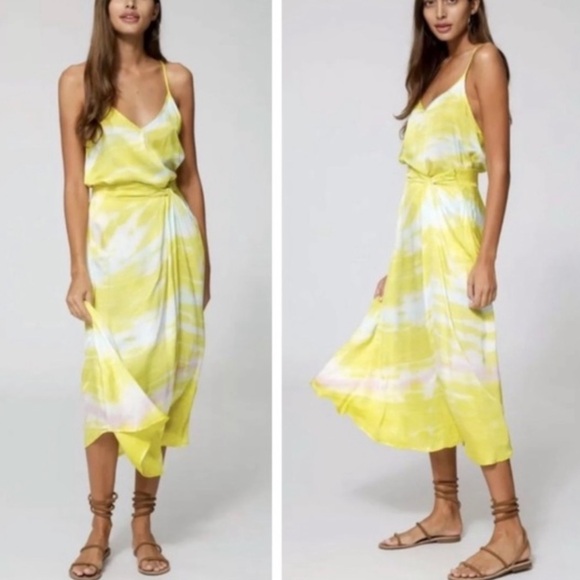 Young Fabulous & Broke Satin Tie-Dye Savanna Twist Midi Skirt - Picture 7 of 14